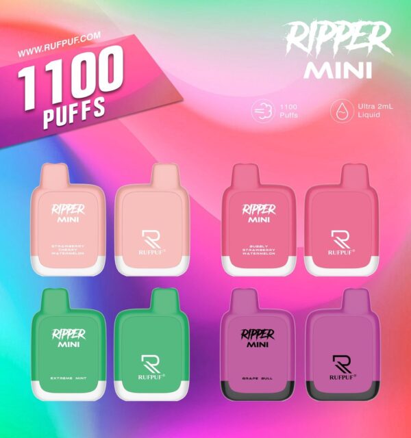 Ripper by Rufpuf Mini 1100 Disposable – Multiple Flavours